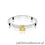 Pierścionek W0258 Diament Laboratoryjny żółty 0,15ct białe złoto