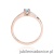 Pierścionek W0258 Diament Laboratoryjny niebieski 0,15ct różowe złoto