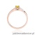 Pierścionek W0258 Diament Laboratoryjny żółty 0,15ct różowe złoto
