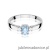 Pierścionek W0264 Diament Laboratoryjny niebieski 0,50ct białe złoto