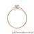 Pierścionek W0335 Diament Laboratoryjny niebieski 0,15ct różowe złoto