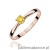 Pierścionek W0335 Diament Laboratoryjny żółty 0,15ct różowe złoto