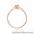 Pierścionek W0335 Diament Laboratoryjny żółty 0,15ct różowe złoto