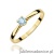 Pierścionek W0335 Diament Laboratoryjny niebieski 0,15ct żółte złoto