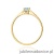 Pierścionek W0335 Diament Laboratoryjny niebieski 0,15ct żółte złoto
