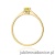 Pierścionek W0335 Diament Laboratoryjny żółty 0,15ct żółte złoto