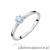 Pierścionek W0365 Diament Laboratoryjn niebieski 0,15ct białe złoto