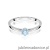 Pierścionek W0365 Diament Laboratoryjn niebieski 0,15ct białe złoto
