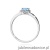 Pierścionek W0455 Diament Laboratoryjny niebieski 0,50ct białe złoto