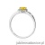 Pierścionek W0455 Diament Laboratoryjny żółty 0,50ct białe złoto