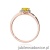 Pierścionek W0455 Diament Laboratoryjny żółty 0,50ct różowe złoto