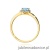 Pierścionek W0455 Diament Laboratoryjny niebieski 0,50ct żółte złoto