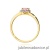 Pierścionek W0455 Diament Laboratoryjny różowy 0,50ct żółte złoto