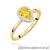 Pierścionek W0455 Diament Laboratoryjny żółty 0,50ct żółte złoto