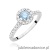 Pierścionek W0477 Diament Laboratoryjny niebieski 0,50ct białe złoto