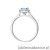 Pierścionek W0477 Diament Laboratoryjny niebieski 0,50ct białe złoto