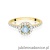 Pierścionek W0477 Diament Laboratoryjny niebieski 0,50ct żółte złoto