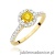 Pierścionek W0447 Diament Laboratoryjny żółty 0,50ct żółte złoto