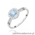 Pierścionek W0538 Diament Laboratoryjny niebieski 0,50ct białe złoto