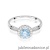 Pierścionek W0538 Diament Laboratoryjny niebieski 0,50ct białe złoto