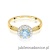 Pierścionek W0538 Diament Laboratoryjny niebieski 0,50ct żółte złoto