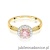 Pierścionek W0538 Diament Laboratoryjny różowy 0,50ct żółte złoto