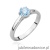 Pierścionek W0540 Diament Laboratoryjny niebieski 0,50ct białe złoto