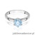 Pierścionek W0540 Diament Laboratoryjny niebieski 1,00ct białe złoto