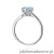Pierścionek W0540 Diament Laboratoryjny niebieski 1,00ct białe złoto