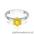 Pierścionek W0540 Diament Laboratoryjny żółty 1,00ct białe złoto