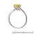 Pierścionek W0540 Diament Laboratoryjny żółty 1,00ct białe złoto
