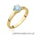Pierścionek W0540 Diament Laboratoryjny niebieski 0,50ct żółte złoto
