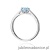 Pierścionek W0543 Diament Laboratoryjny niebieski 0,50ct białe złoto