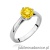 Pierścionek W0543 Diament Laboratoryjny żółty 1,00ct białe złoto