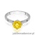 Pierścionek W0543 Diament Laboratoryjny żółty 1,00ct białe złoto
