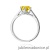 Pierścionek W0543 Diament Laboratoryjny żółty 1,00ct białe złoto