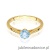 Pierścionek W0543 Diament Laboratoryjny niebieski 0,50ct żółte złoto