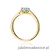Pierścionek W0543 Diament Laboratoryjny niebieski 0,50ct żółte złoto