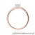 Pierścionek W0679 Diament Laboratoryjny 0,25ct różowe złoto