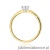 Pierścionek W0679 Diament Laboratoryjny 0,25ct żółte złoto