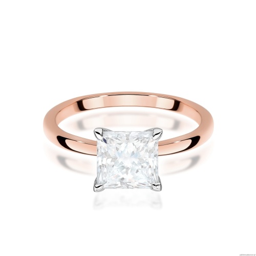 Pierścionek W0690 Diament Laboratoryjny 1,50ct różowe złoto