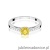 Pierścionek W0066 Diament Laboratoryjny żółty 0,50ct białe złoto 375