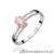 Pierścionek W0068 Diament Laboratoryjny różowy 0,50ct białe złoto 375