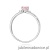 Pierścionek W0068 Diament Laboratoryjny różowy 0,50ct białe złoto 375