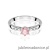 Pierścionek W0074 Diament Laboratoryjny różowy 0,50ct białe złoto 375