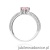 Pierścionek W0075 Diament Laboratoryjny różowy 0,50ct białe złoto 375