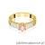 Pierścionek W0075 Diament Laboratoryjny różowy 0,50ct żółte złoto 375
