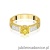 Pierścionek W0075 Diament Laboratoryjny żółty 0,50ct żółte złoto 375