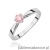 Pierścionek W0229 Diament Laboratoryjny różowy 0.30ct białe złoto 375