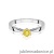 Pierścionek W0229 Diament Laboratoryjny żółty 0.30ct białe złoto 375